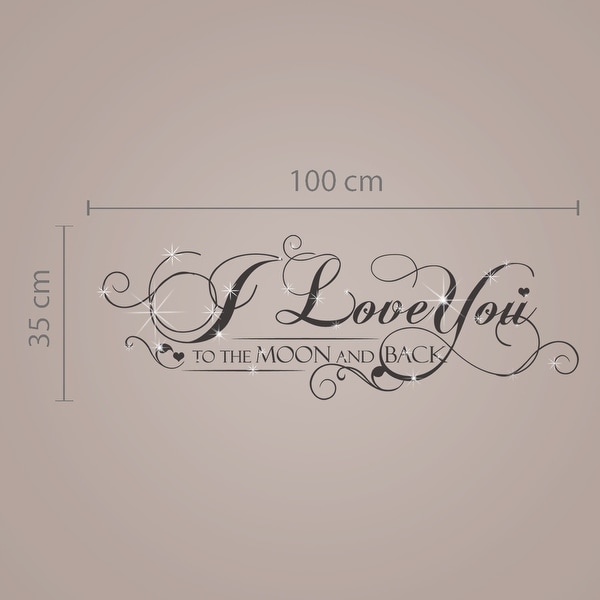 Walplus Wall Sticker I Love You Quote Swarovski Crystal Home Decor ...