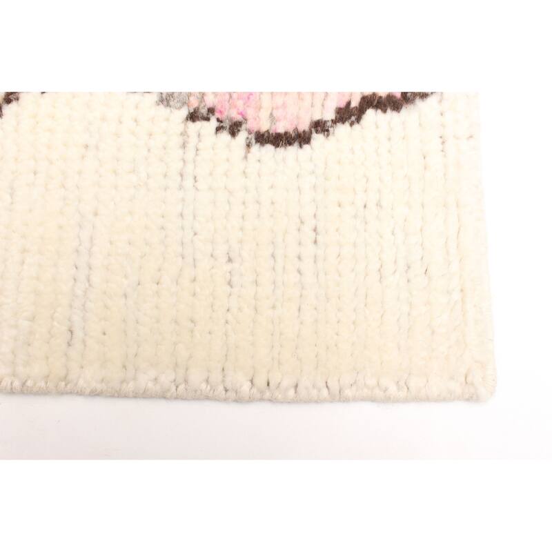 ECARPETGALLERY Hand-knotted Tangier Cream Wool Rug - 5'2 x 7'10