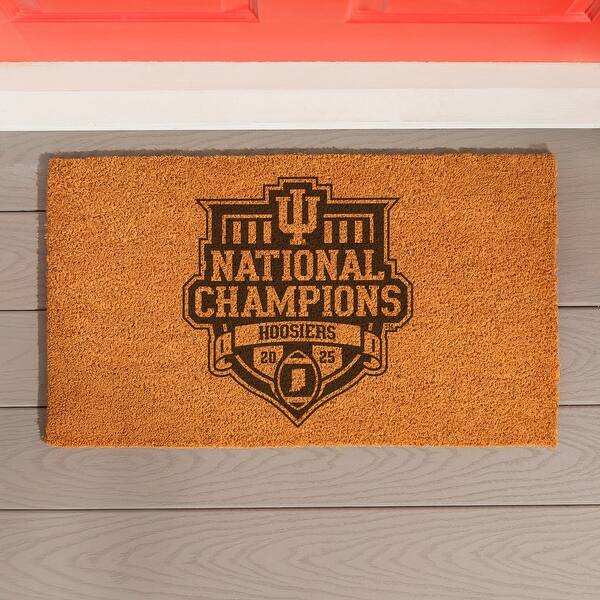 28 in. x 16 in. Indiana University CFP National Champions Coir Door Mat ...