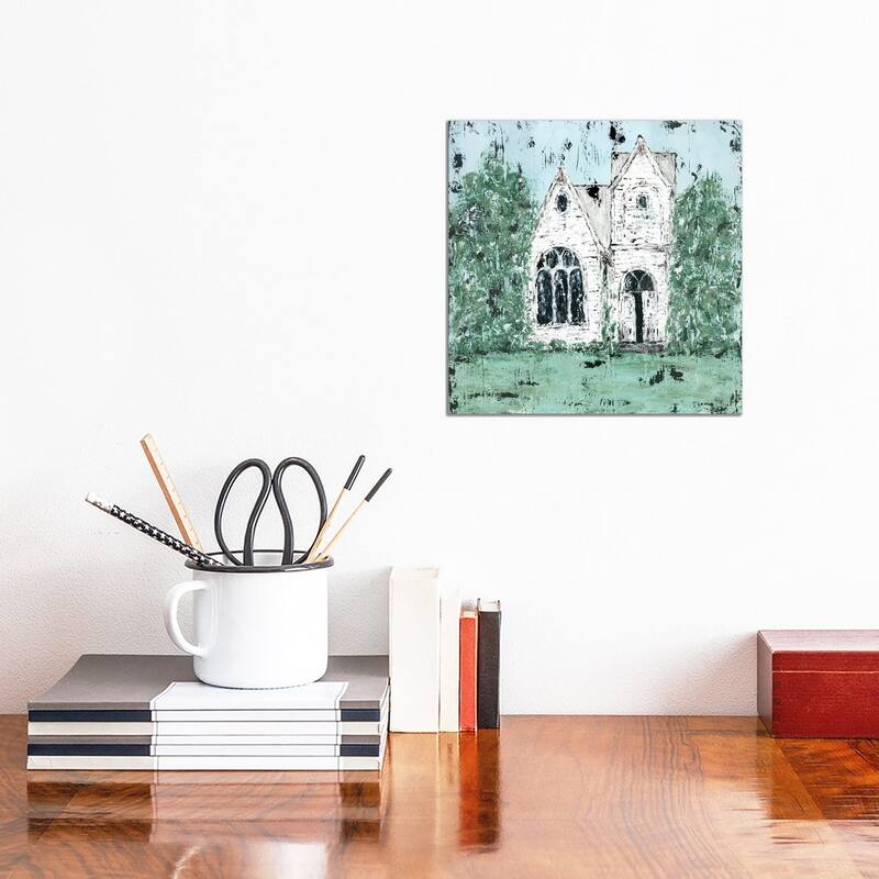 iCanvas "Country Church" by Ashley Bradley Canvas Print - 12x12x0.75