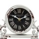 preview thumbnail 9 of 24, Black Metal Scroll Decorative Clock (Set of 2) - 7 x 3 x 7