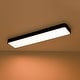 preview thumbnail 11 of 11, Rennnsan 1-Light Modern Matte Black Rectangular Integrated LED Flush Mount Light - 35.4 in. W