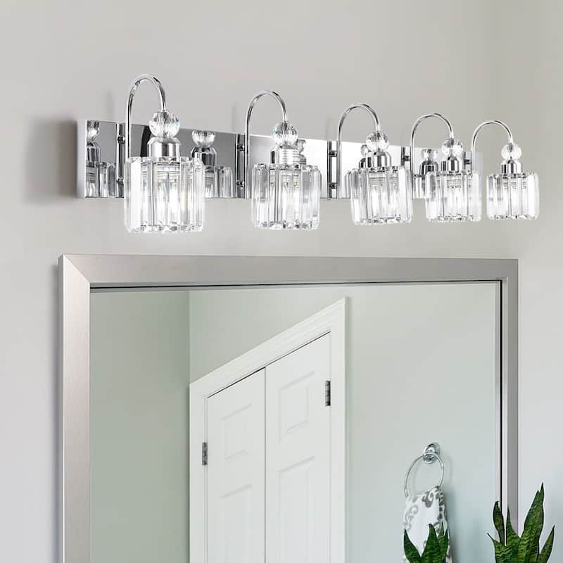 Dimmable Vanity Light With Crystal Accent