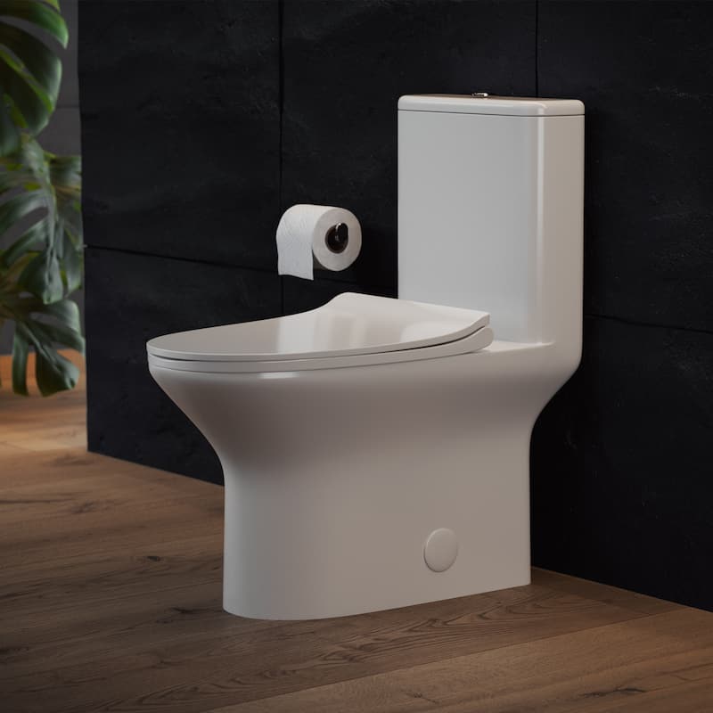 Vincennes One-Piece Toilet Dual-Flush 0.8/1.28 Gpf - 26.55" x 14.2" 30.3"