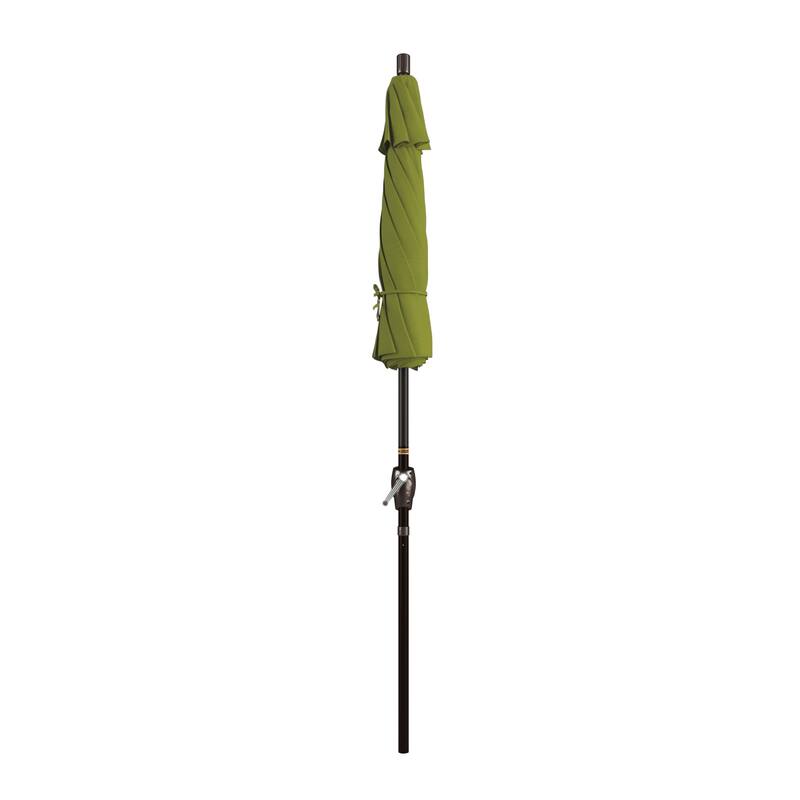 California Umbrella 7.5' Rd. Aluminum Patio Umbrella, Crank Lift with Push Button Tilt, Bronze Finish, Pacifica Fabric