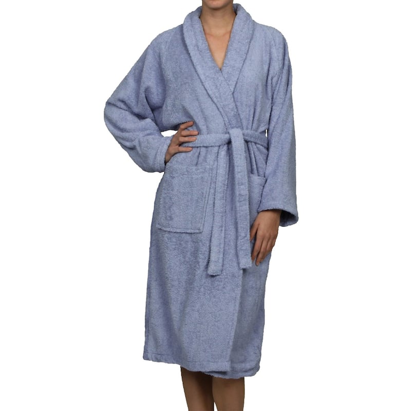 100% Cotton Soft Terry Adult Unisex Lightweight Bathrobe by Superior