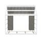 preview thumbnail 11 of 30, Floor Bed Design Wooden House Bed with Fence and Roof,Twin Size