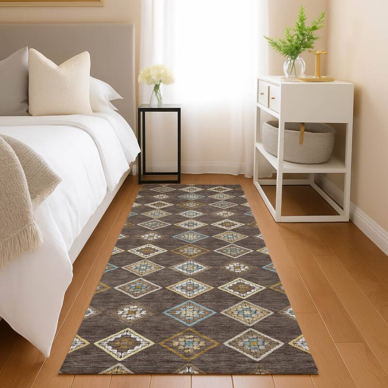 Machine Washable Indoor/ Outdoor Global Flagler Chantille Rug