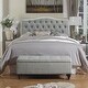 preview thumbnail 5 of 9, Juno Tufted Upholstered 2-piece Bedroom Set by Moser Bay Furniture Grey - King