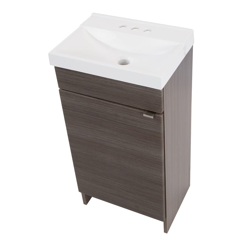 Merton 17" 1-Door Bathroom Vanity With White Sink Top