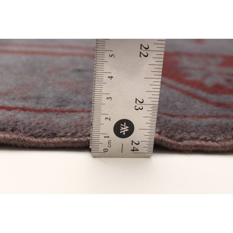 ECARPETGALLERY Hand-knotted Color Transition Charcoal Wool Rug - 2'9 x 7'10