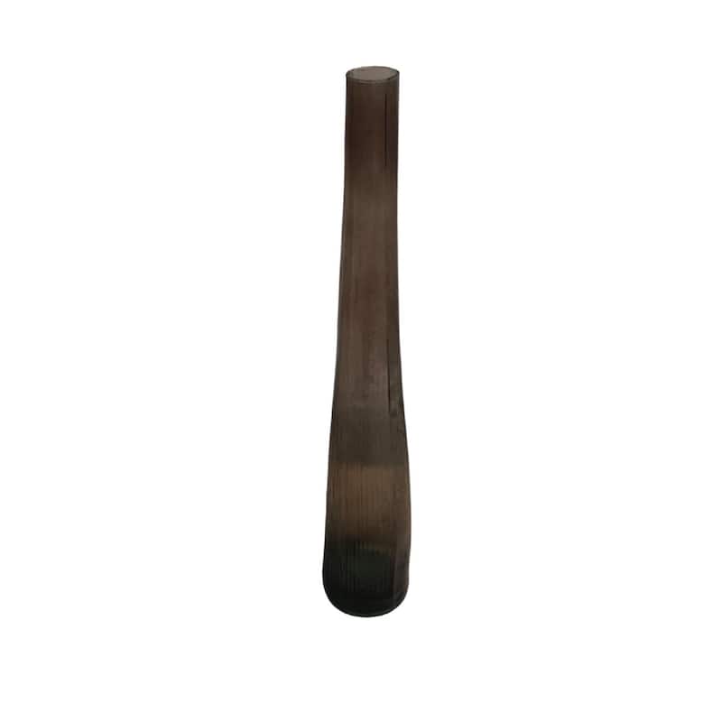 Tapered Cylindrical Glass Vase - 21.75" - Brown
