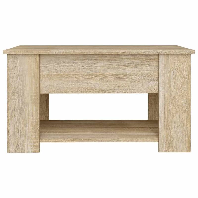 vidaXL Coffee Table Lift Top End Table Accent Side Sofa Table Engineered Wood - 31.1" x 19.3" x 16.1"