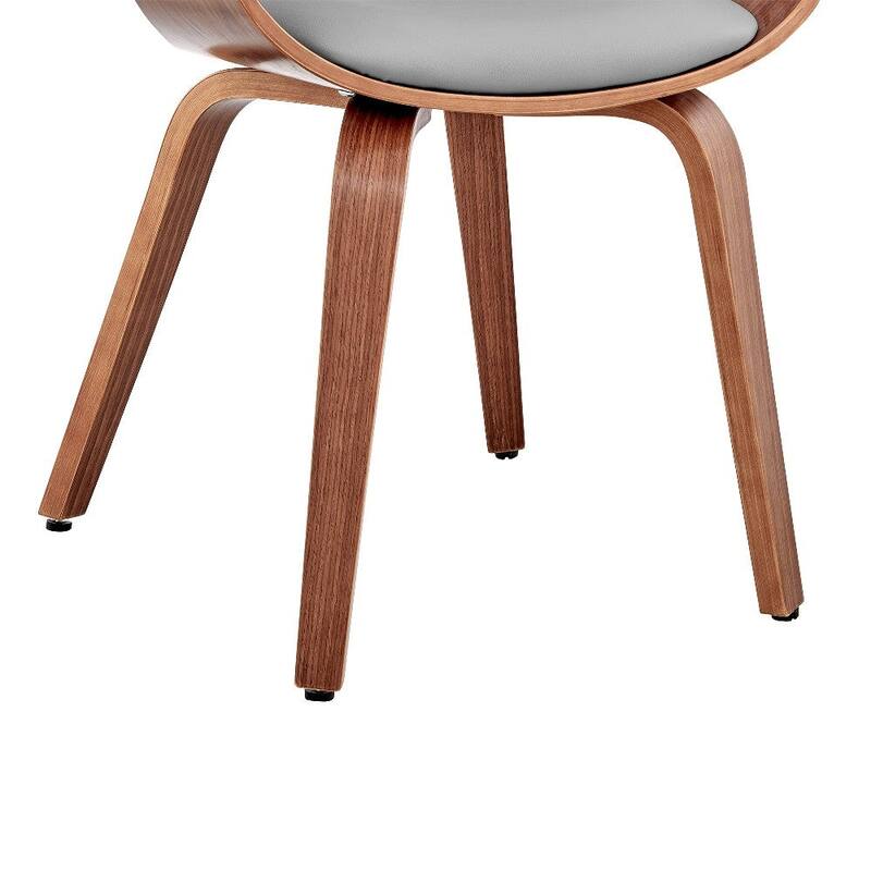 Leatherette Dining Chair with Curved Seat - 19 L x 25 W x 30 H