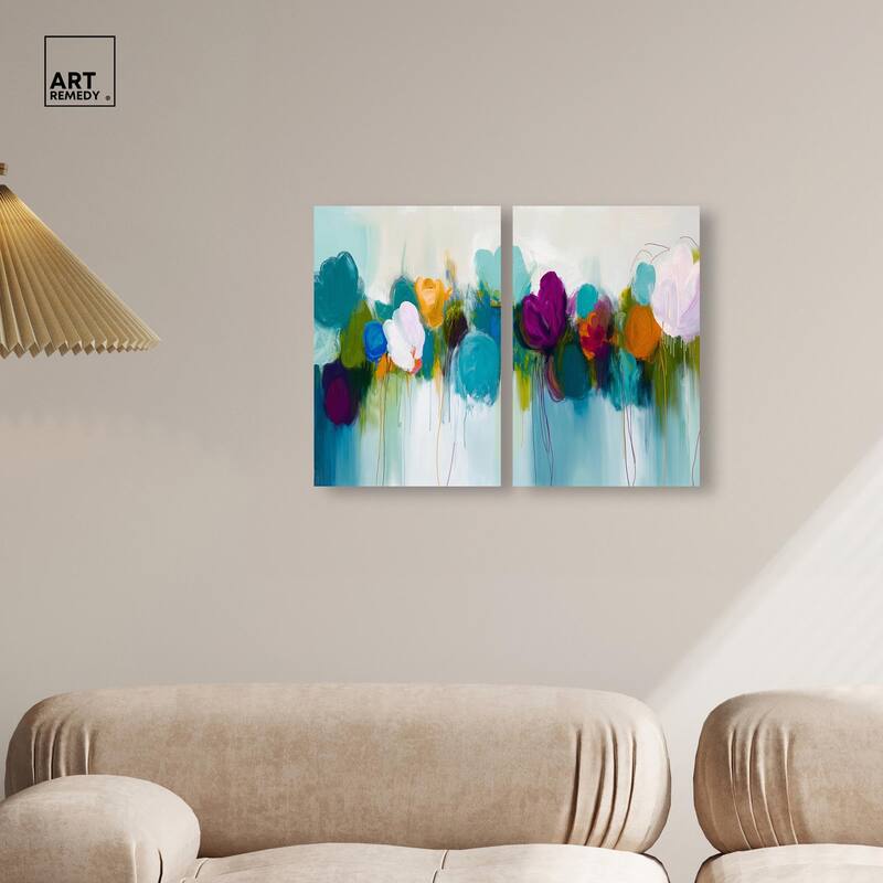 Expressive Flow II Canvas Set of 2 by Art Remedy, Gallery Wrapped