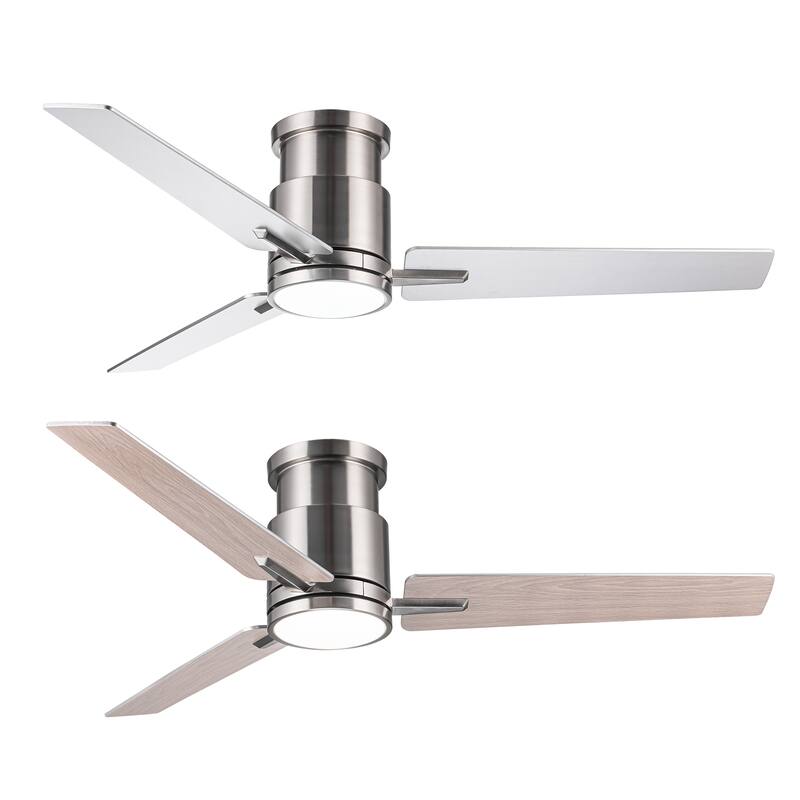 52" Lowe Profile Ceiling Fan with Light and Plywood Blades