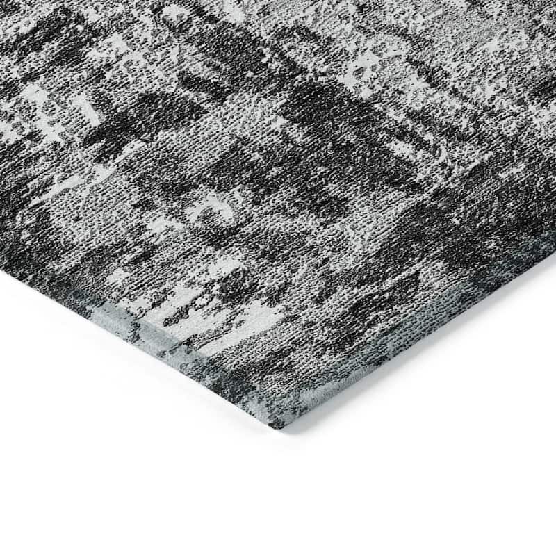 Machine Washable Indoor/ Outdoor Chantille Abstract Contemporry Rug