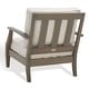 preview thumbnail 32 of 41, SAFAVIEH Couture Martinique Solid Wood Outdoor Arm Chair - 31"W x 35"D x 32"H