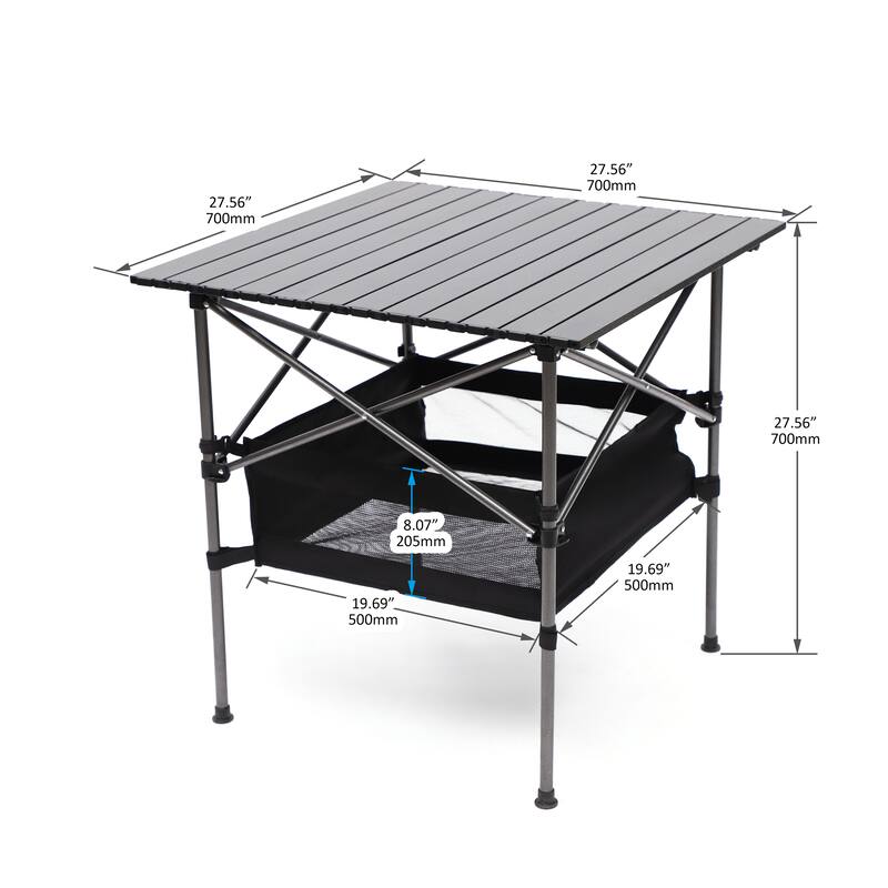 Set of 3, Folding Outdoor Table and Chair Set - N/A
