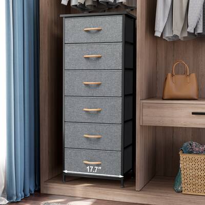 Crestlive Products Vertical Dresser Storage Tower with Wood Top