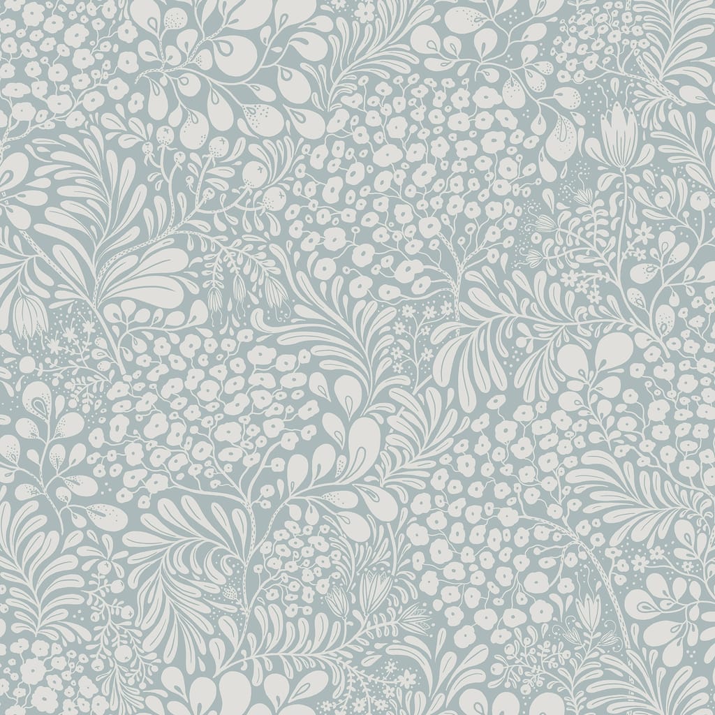 A-Street Prints Siv Light Blue Botanical Wallpaper