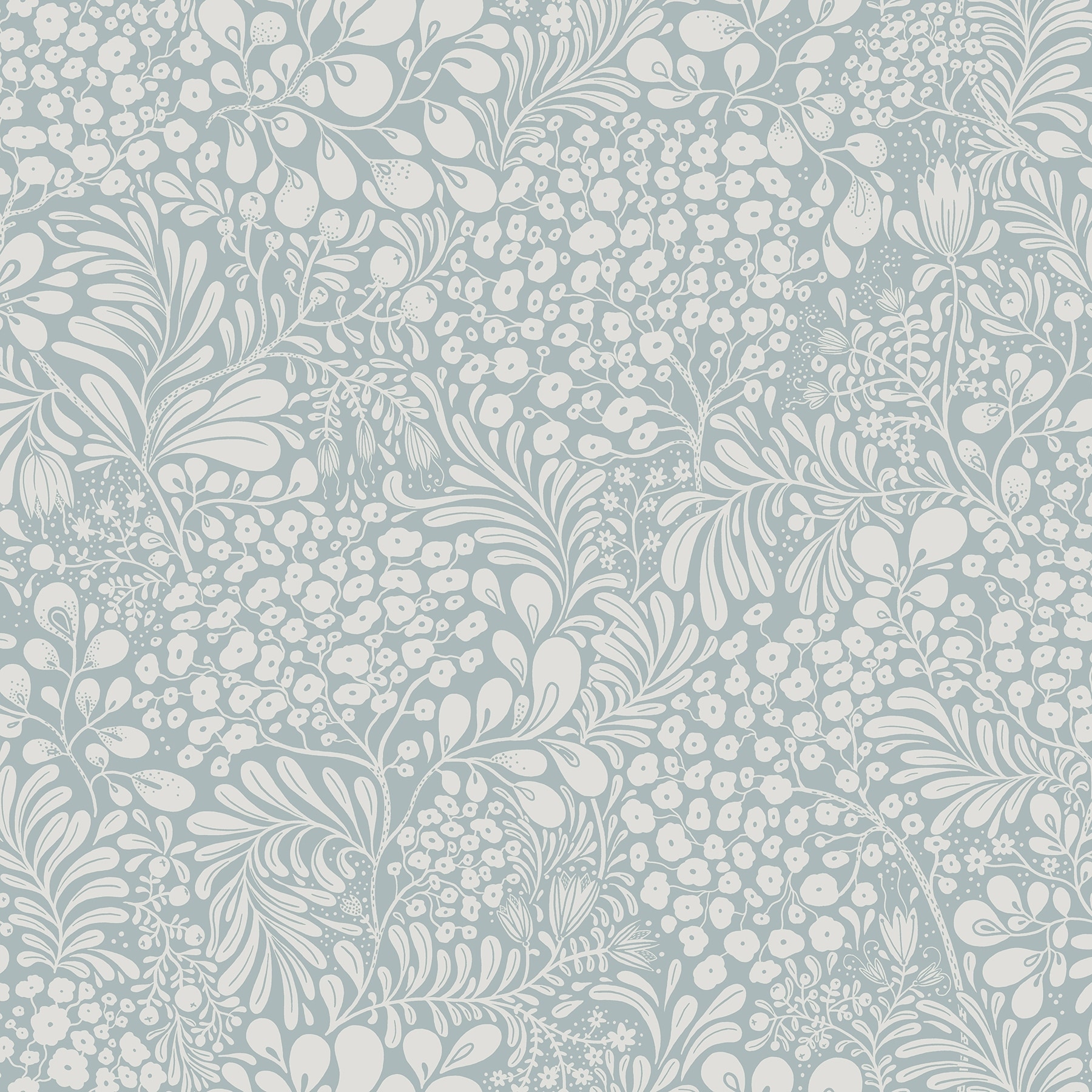 A-Street Prints Siv Light Blue Botanical Wallpaper