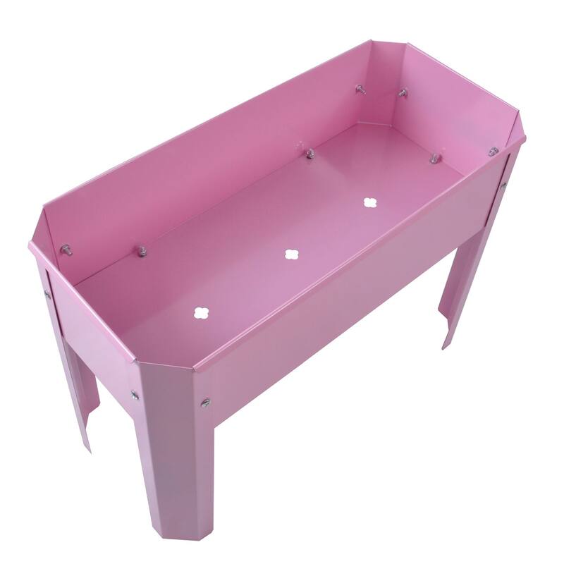 Steel Elevated Garden Bed Metal Elevated Outdoor Flowerpot Box (2-Pack)