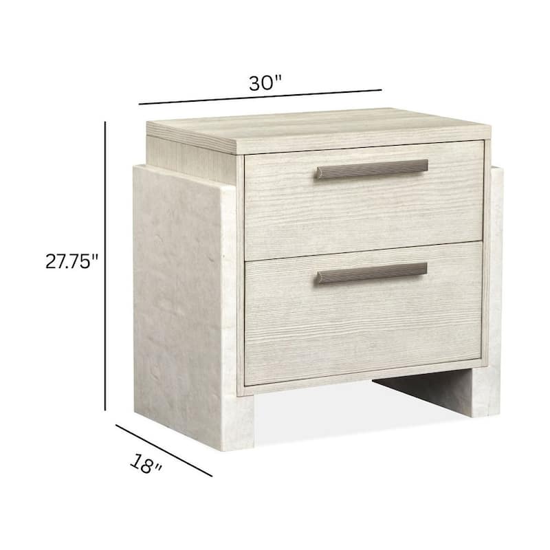 Magnussen Home Lorelei Misty Cloud Drawer Nightstand