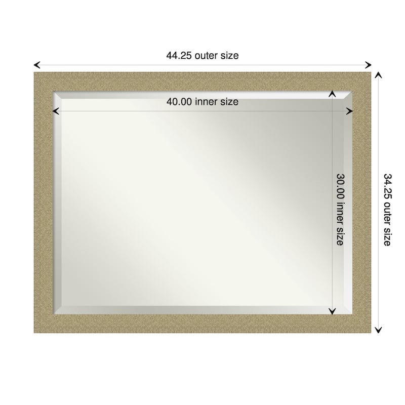 Beveled Wall Mirror - Mosaic Gold Frame - Mosaic Gold - 44.25 x 34.25-inch