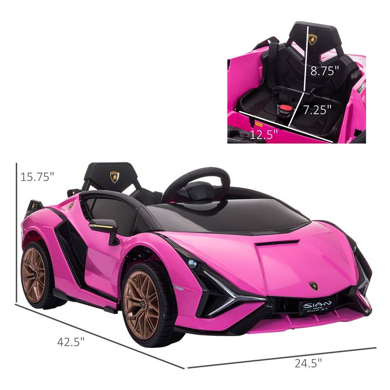 Lamborghini SIAN Licensed Kids Ride-On Car - 12V Battery-Powered Electric Sports Car with Remote Control for Ages 3-5