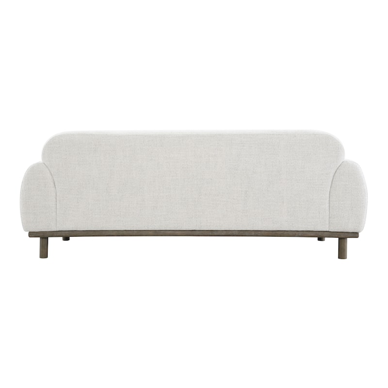 Furniture of America Velin Mid Century Modern OEKO TEX Chenille Sofa with Ball Pillows