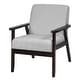 preview thumbnail 49 of 64, Costway Set of 2 Fabric Accent Armchair Solid Wood Upholstered Lounge - See Details