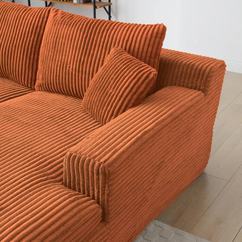Oversized Sectional Lounge Sofa, Sleeper Sofa with Cloud Plush, Sofa Bed Loveseat Sofa for Living Room