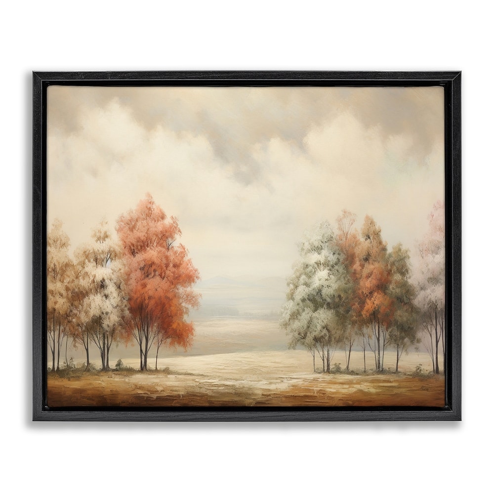Stupell Muted Autumn Treeline Framed Floater Canvas Wall Art Design By Franklyn Gregory