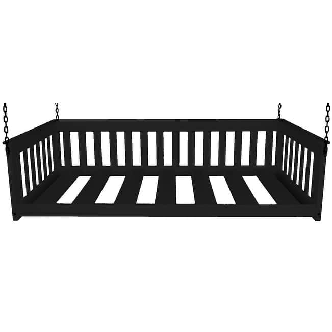 Pine Twin Mission Hanging Daybed with Chain - Black