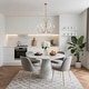 preview thumbnail 7 of 12, LALUZ Modern Farmhouse 6-Light Chandelier Crystal Drop Candle Light for Dining Living Room - Dia. 24" x H 21"
