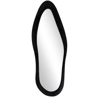 Velvet Abstract Wavy Wall Mirror - Black or White - Roche River Decor