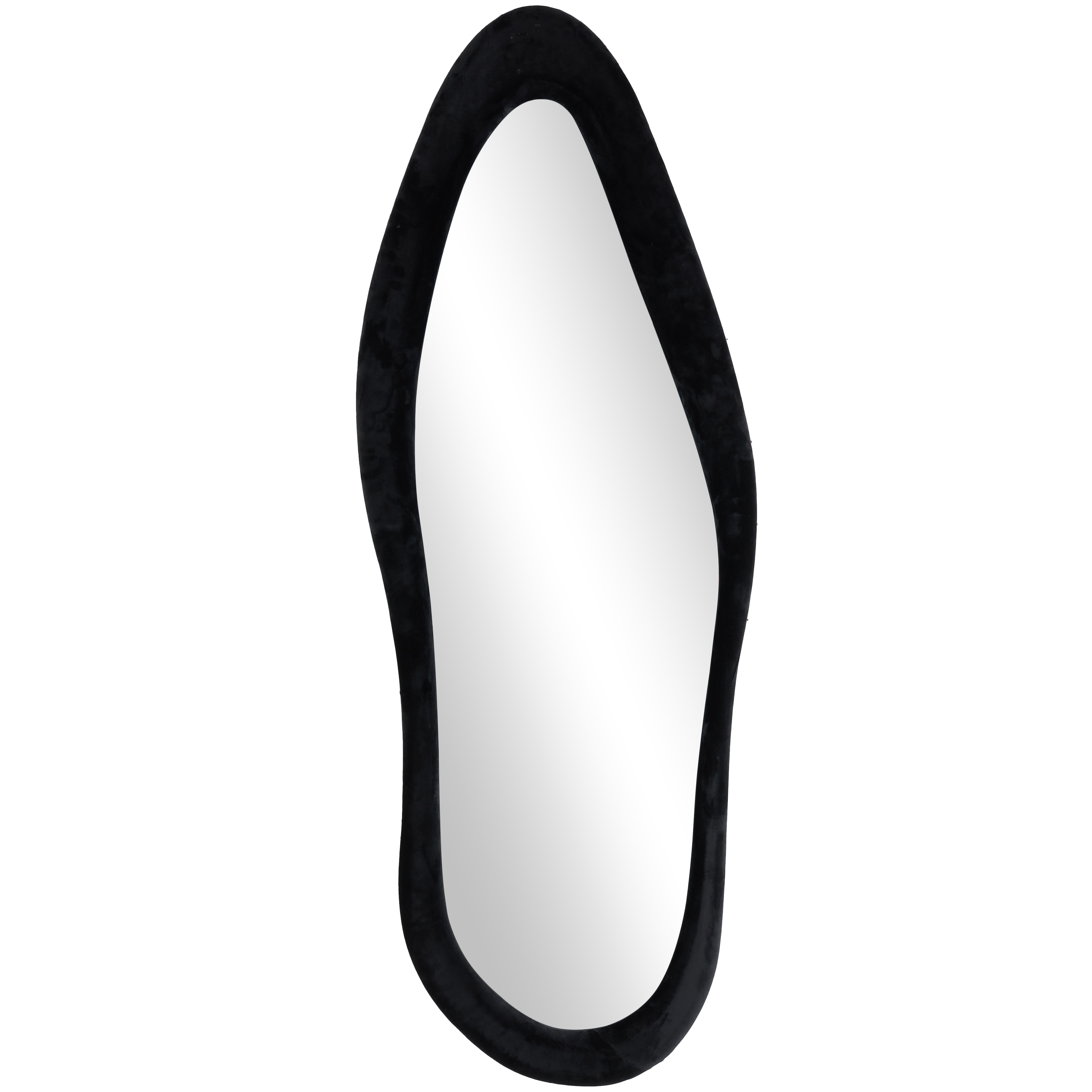 Velvet Abstract Wavy Wall Mirror - Black or White - Roche River Decor