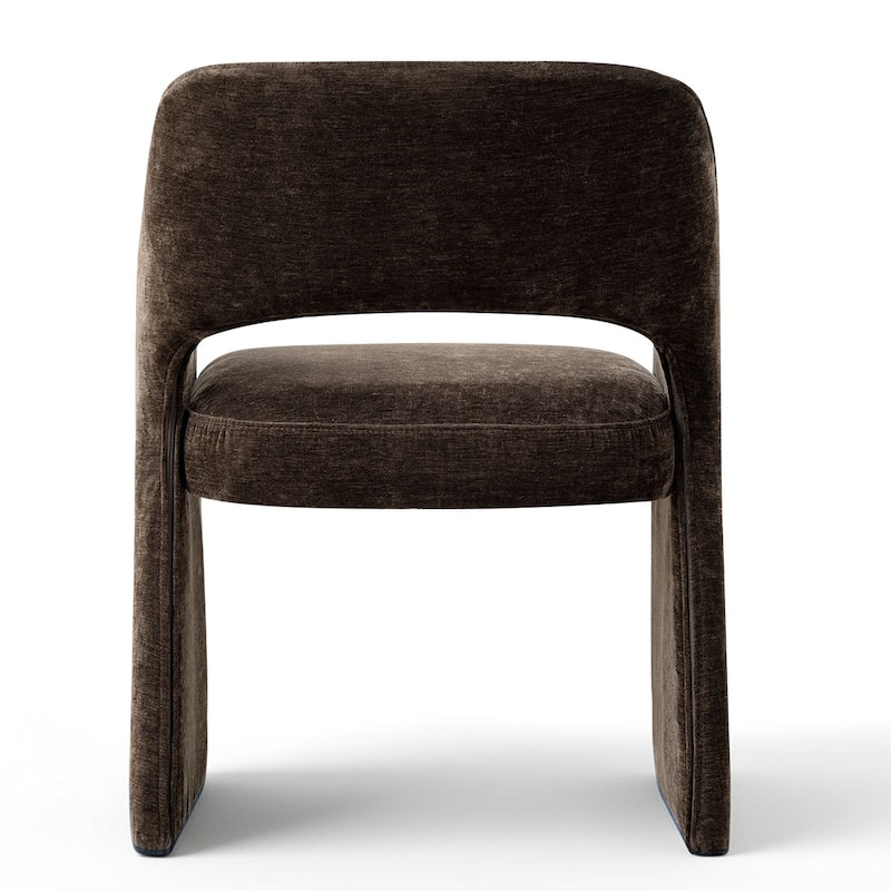 Chenille Upholstered Dining Armchair (Set of 2)