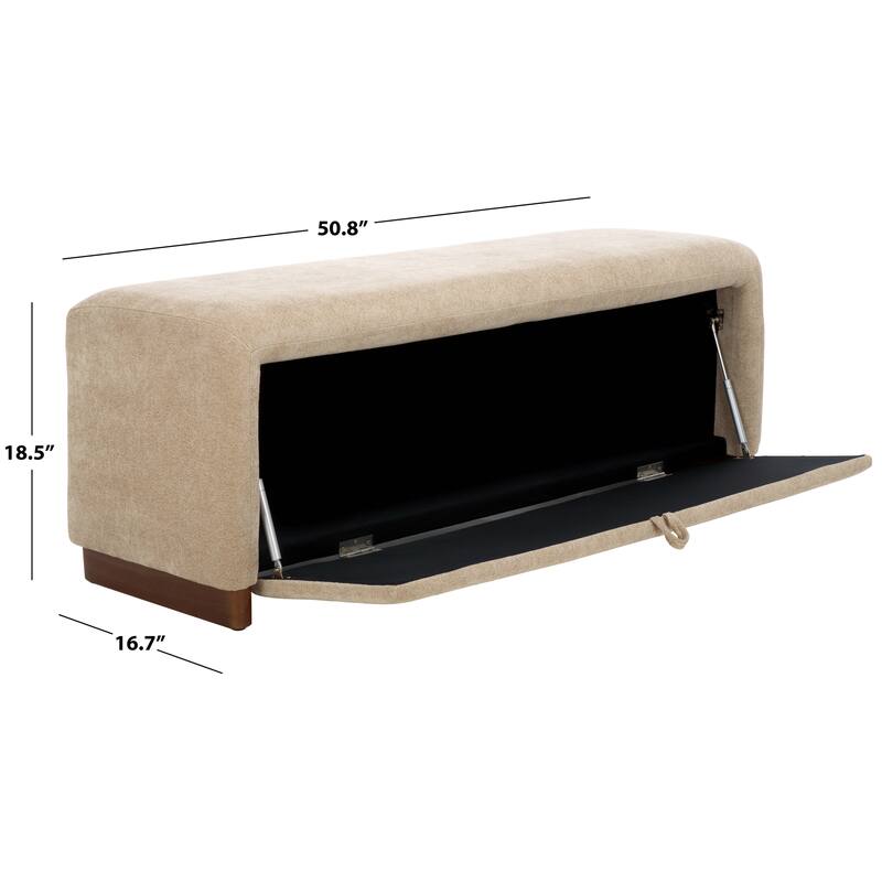 SAFAVIEH HOME Kowal Storage Bench - 51"W x 17"D x 19"H