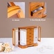preview thumbnail 5 of 23, Stufurhome Solid Wooden Jewelry Box with 5-Drawers Built-in Necklace hook and Mirror Brown