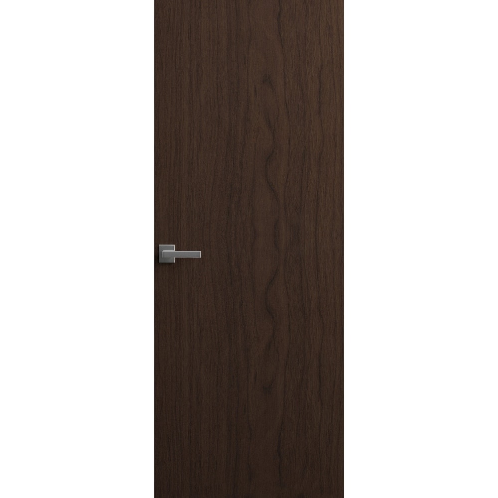 Solid Hidden Door with Handle Planum 0010 Noce