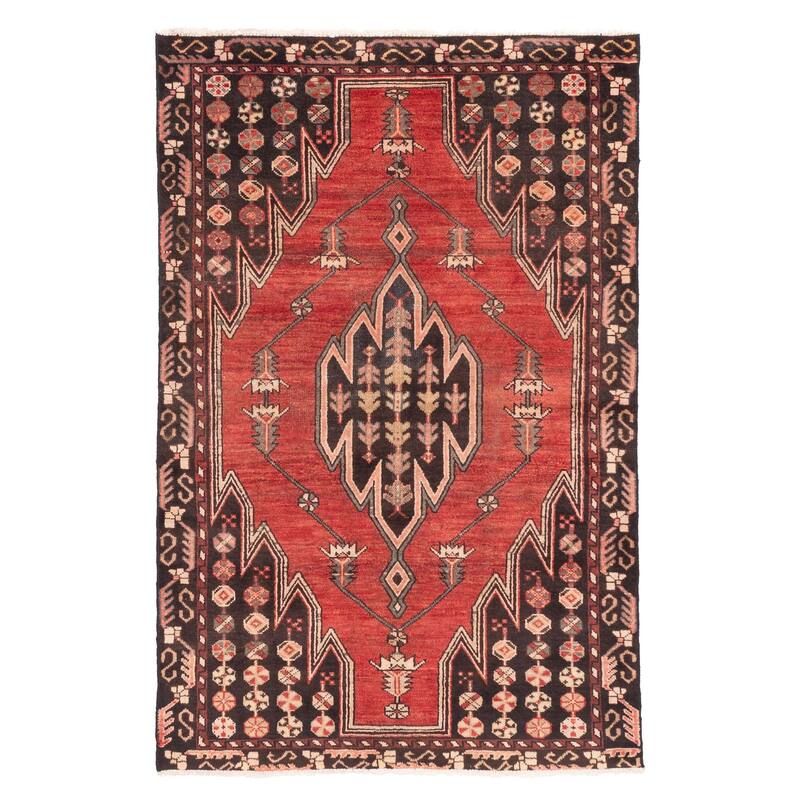 ECARPETGALLERY Hand-knotted Andelz Red Wool Rug - 4'0 x 6'1