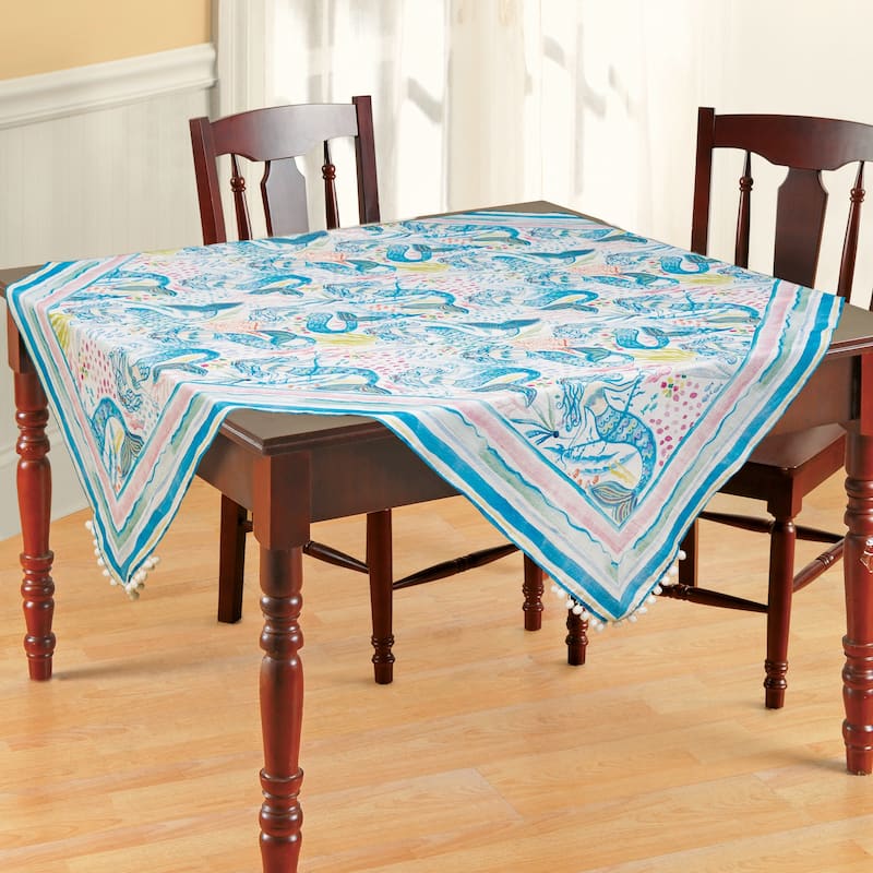 54" x 54" Mermaid Garden Table Topper