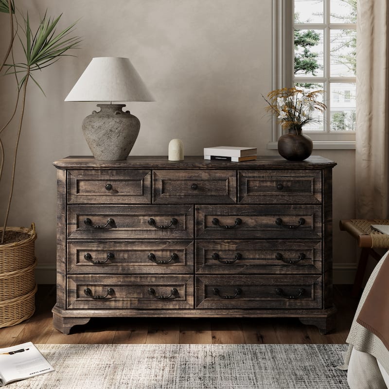 Farmhouse Drawers Dresser, Wood Chest of Drawers, Dressers Organizer