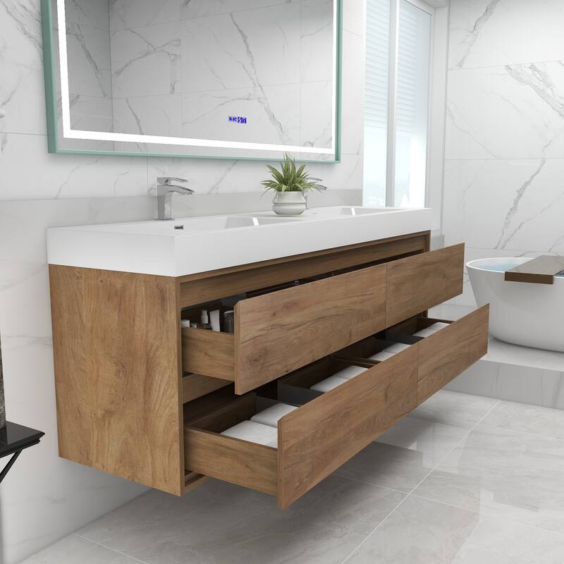Morava 72" Floating Vanity with Double Sink - 72
