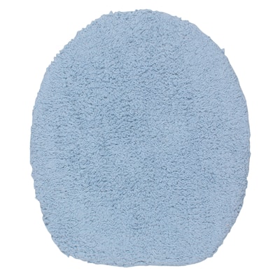 Home Weavers Double Ruffle Cotton Soft, Water Absorbent Toilet Seat Lid Cover, Machine Washable 18"x18" Toilet Lid Cover
