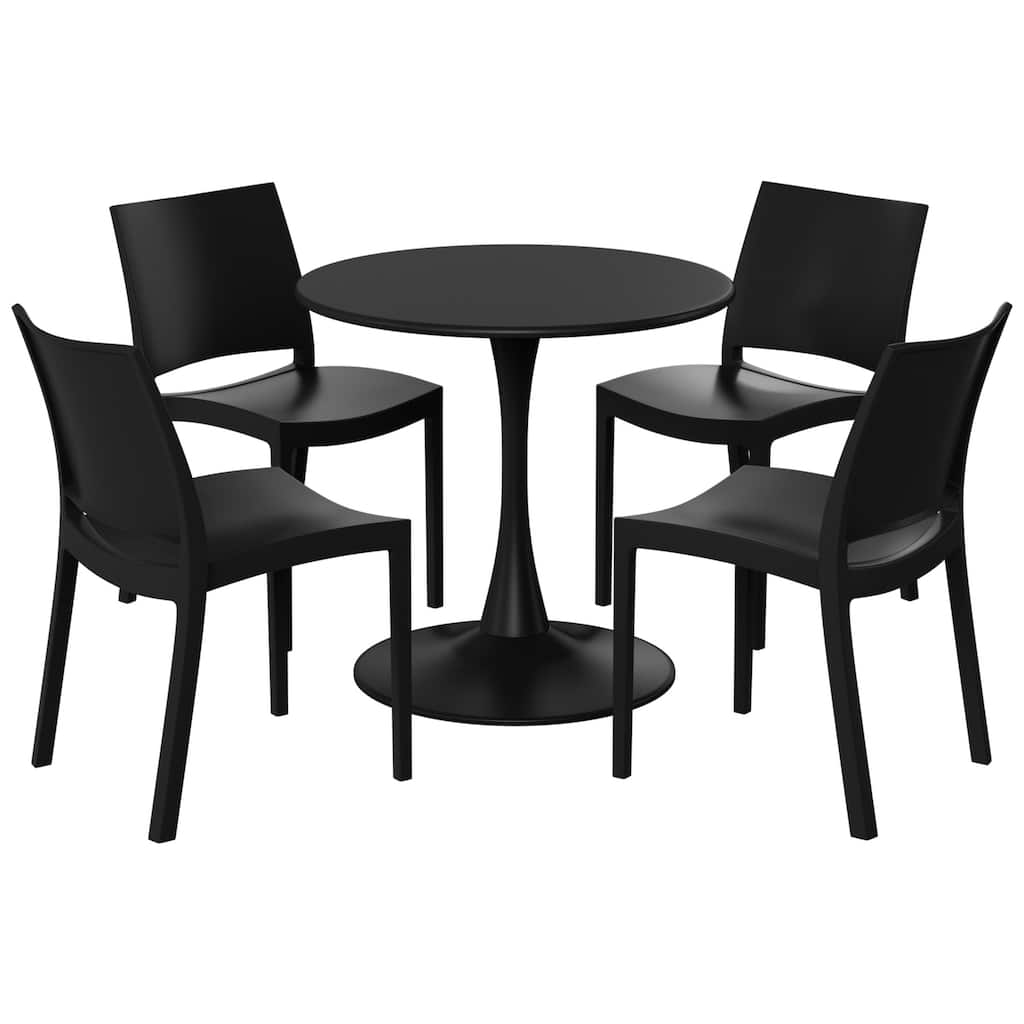 Frond and Form 4-Person Outdoor Round Dining Set