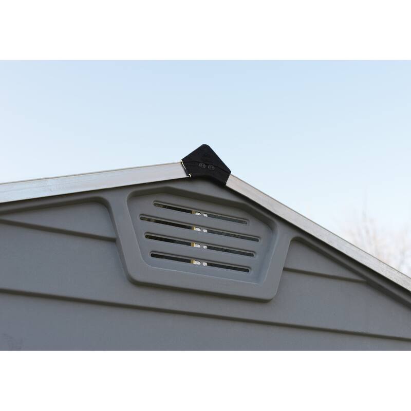 SkyLight D Dark Gray Deco Plastic Garden Outdoor Storage Shed