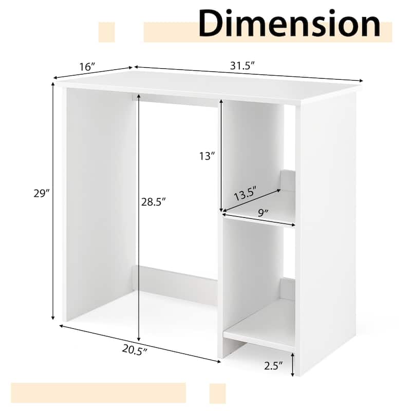 Costway 31.5" Computer Desk for Small Space Simple Style Workstation - See Details